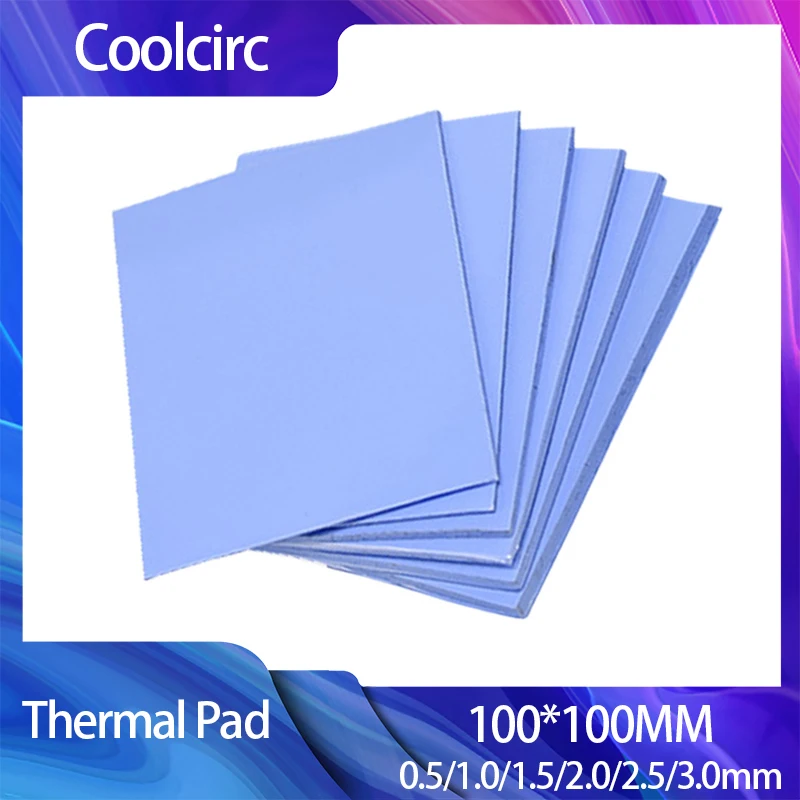 TEUCER High Performance 6.0W/mK GPU CPU Thermal Pad Heatsink Cooling Conductive Silicone Pad 100*100MM Thermal Pad