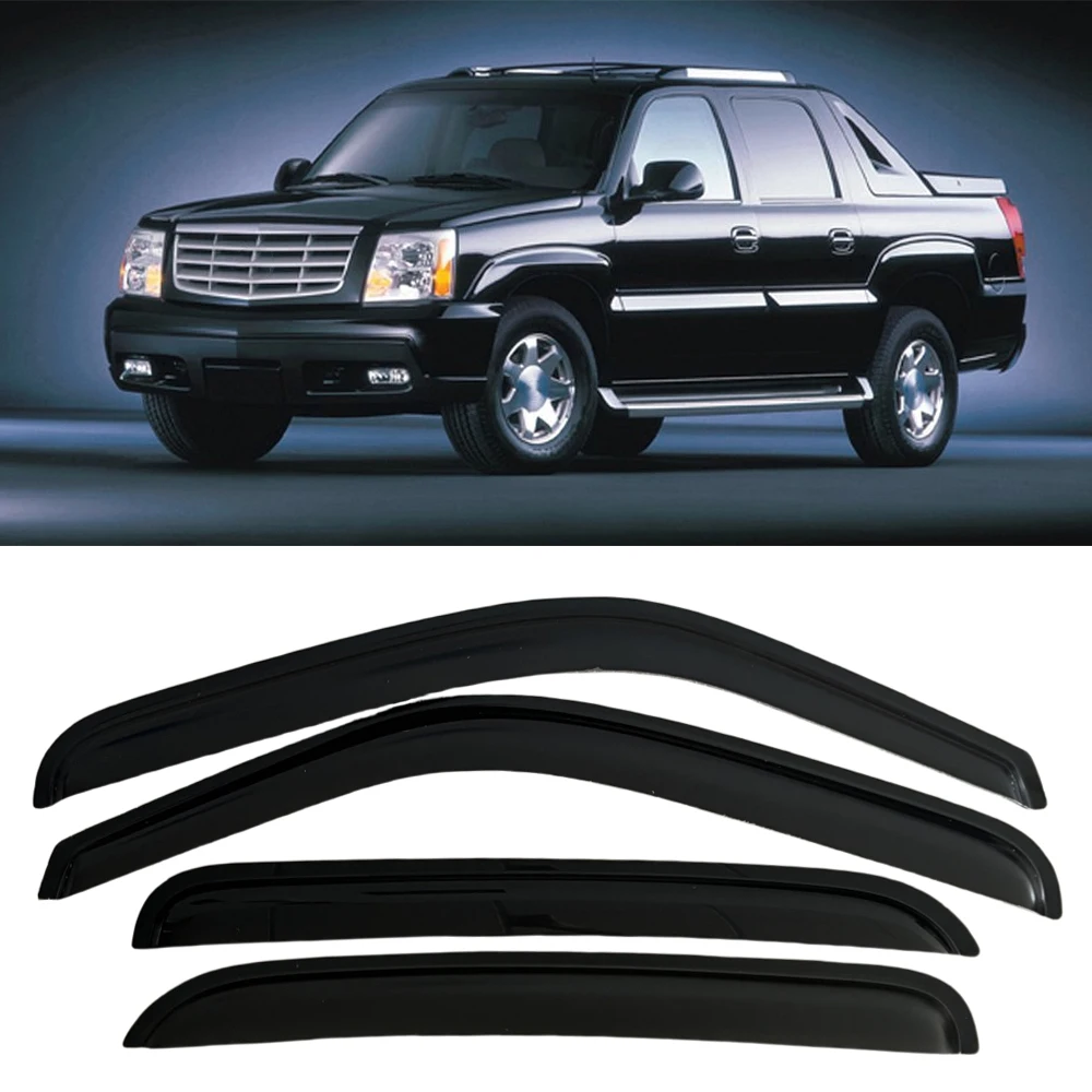 

Оконный козырек для CADILLAC ESCALADE EXT 2002 2003 2004 2005 2006, ветровые дефлекторы, защита от дождя, дверной козырек, вентиляционные шторы, вентиляционный козырек