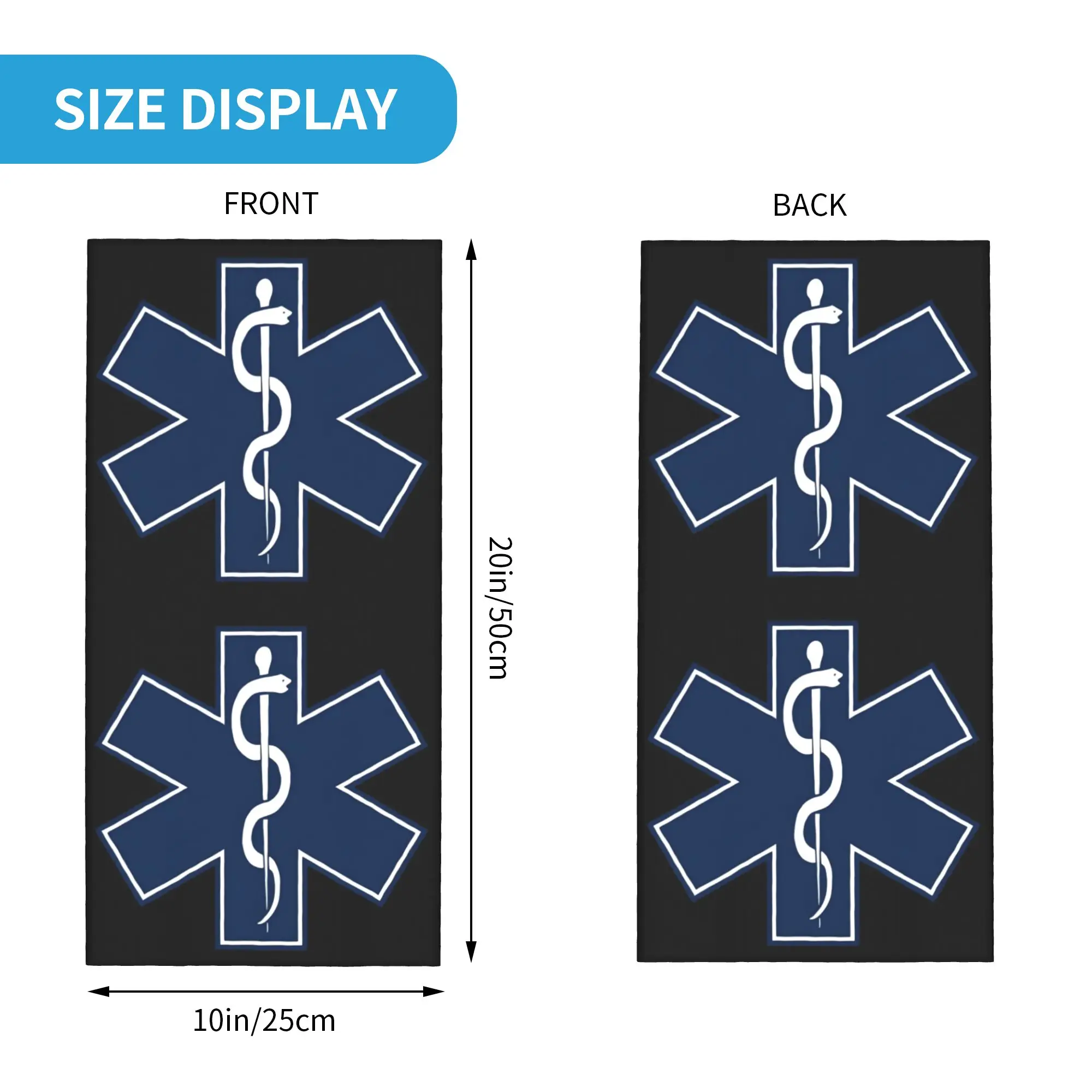 مخصص نجمة الحياة الشتاء عقال الرقبة أدفأ الرجال النساء المشي لمسافات طويلة الصيد وشاح أنبوبي خدمة الطوارئ الوجه باندانا الجراب