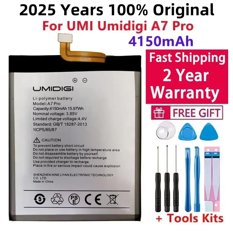 

Original Battery For UMI, Umidigi A7 Pro, A7Pro, 4150mAh, Mobile Phone Battery, in Stock, Tracking, High Quality, 2025