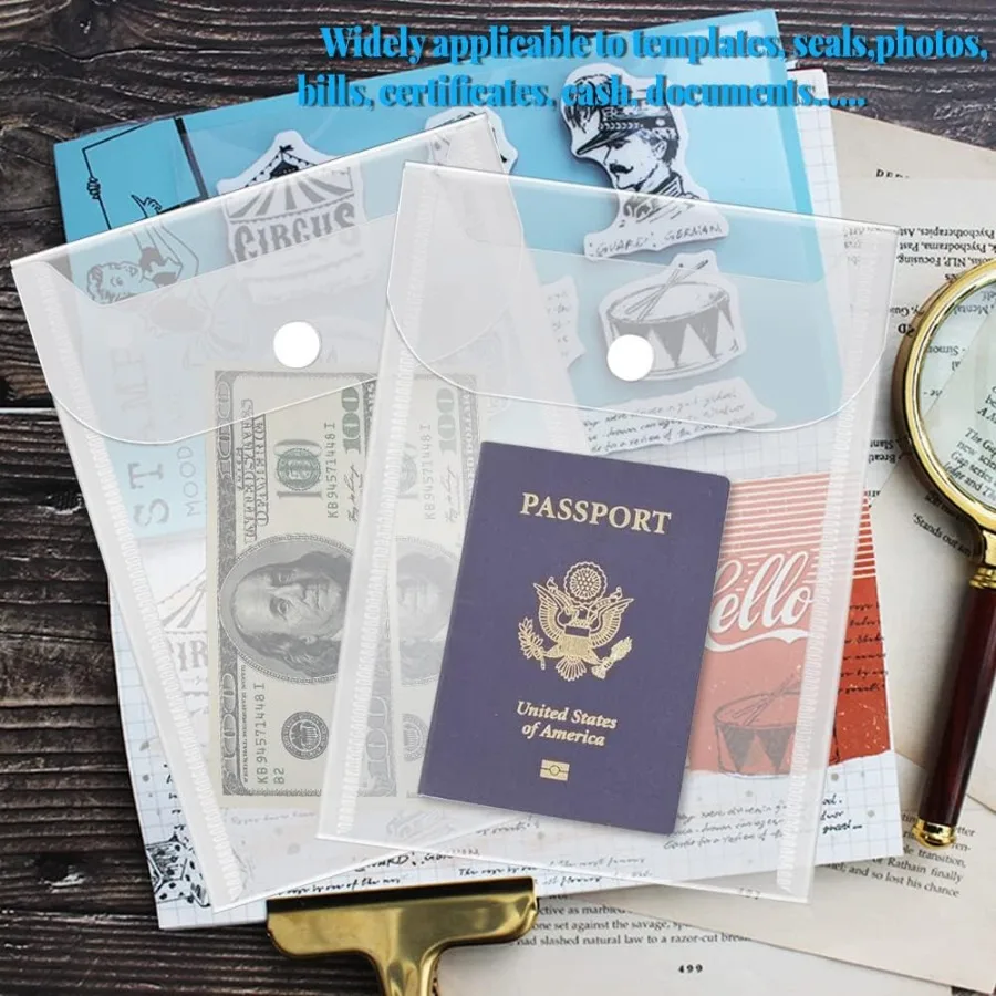 40 حزمة من جيوب تخزين الطوابع والقالب، مغلفات بلاستيكية صغيرة قابلة لإعادة الاستخدام، منظم ملصق مقاوم للماء، حامل الإيصالات، تخزين الصور