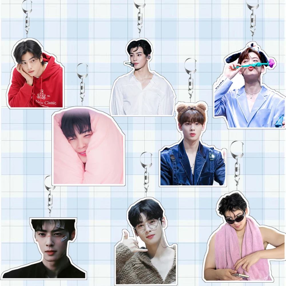 Cha EunWoo backpack keychain Acrylic pendant gift