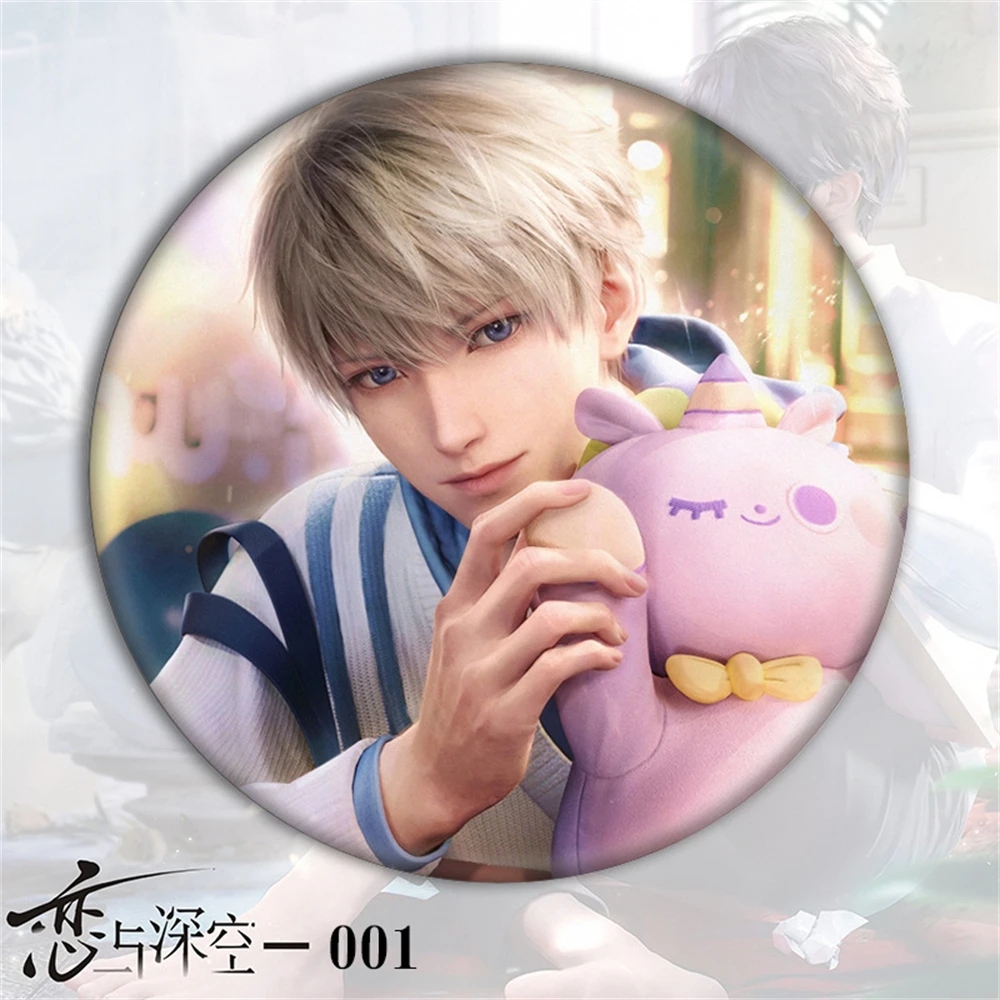 58mm Anime amour et espace profond Xavier Zayne Rafayel Cosplay COSTUME Badge broche SPTE fer blanc broche ﻿   Accessoire Gilf