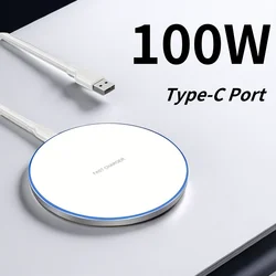 ワイヤレス充電器,iPhone 15, 14, 13, 12, 11 Pro,xs max,mini x,Samsung, Xiaomi, Huawei用誘導充電器,100W