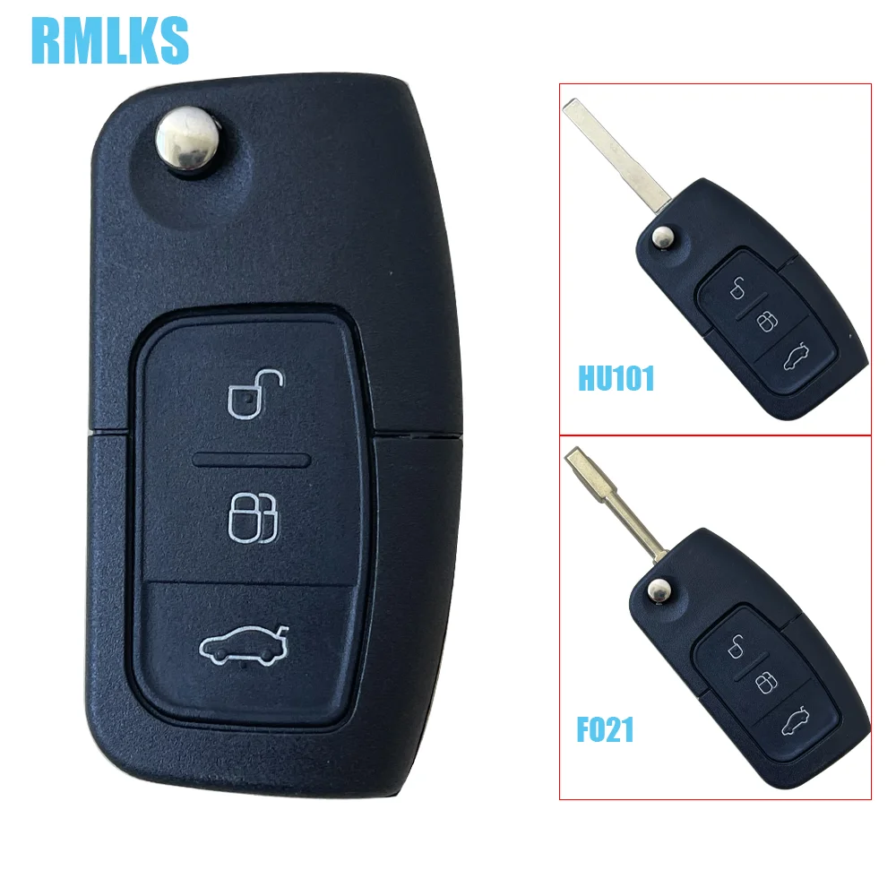 3 Button Flip Folding Modified Uncut Car Blank Key Shell Remote Case for Ford Focus Fiesta C-Max S-Max Ka Mondeo Galaxy