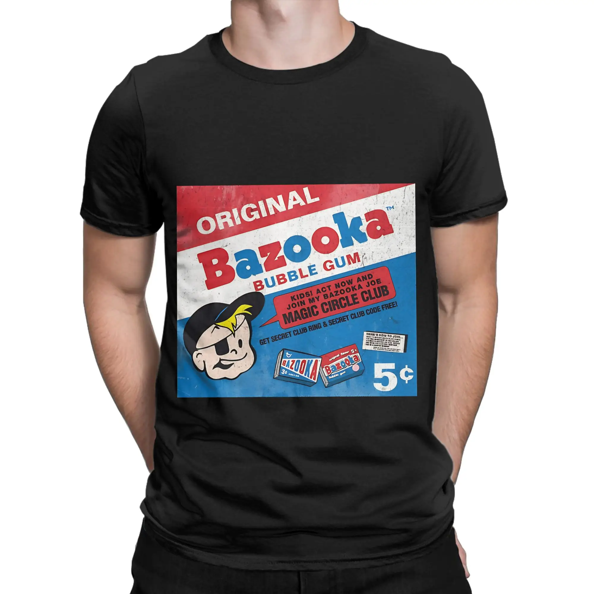 Joe Poster Novelty Graphic 100% Cotton T-Shirt bBazooka bubble gum Tops Tees For Men