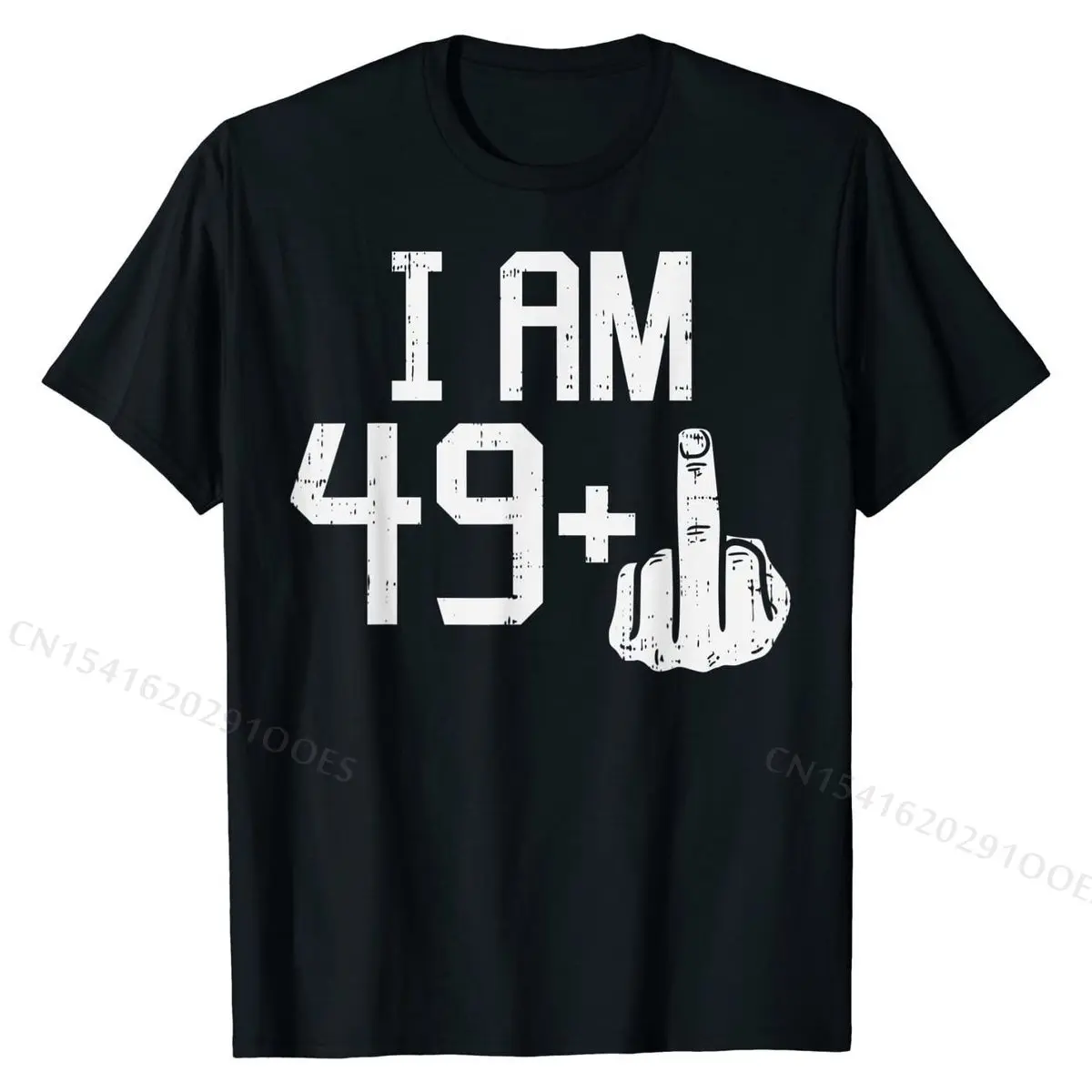 Mens 49 1 Plus Middle Finger Fifty Funny 50 Yr 50th Birthday Gift T-Shirt Tees Graphic Design Cotton Man Tshirts Design