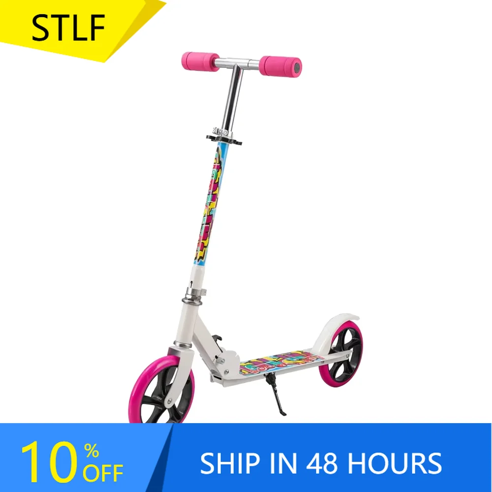 

STLF 2024 Iron Scooter with Sponge Handle and 7-Bearing Planar Wheel Device for Adults and Teenagers to Ride