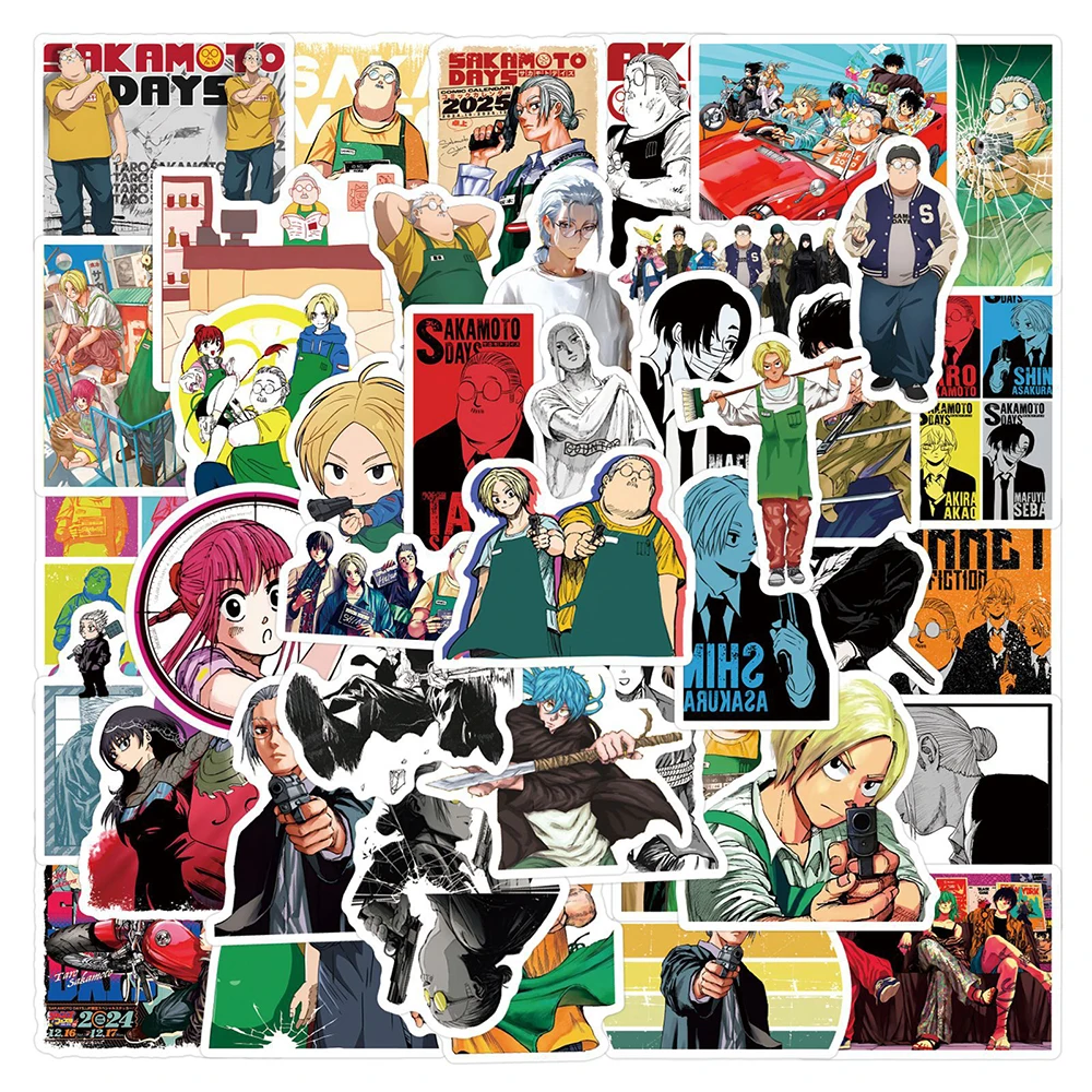 10/30/50/100pcs Anime Sakamoto Days Stickers Taro Sakamoto Shin Asakura Decals Laptop Phone Luggage Car Kids Toys Sticker Gift