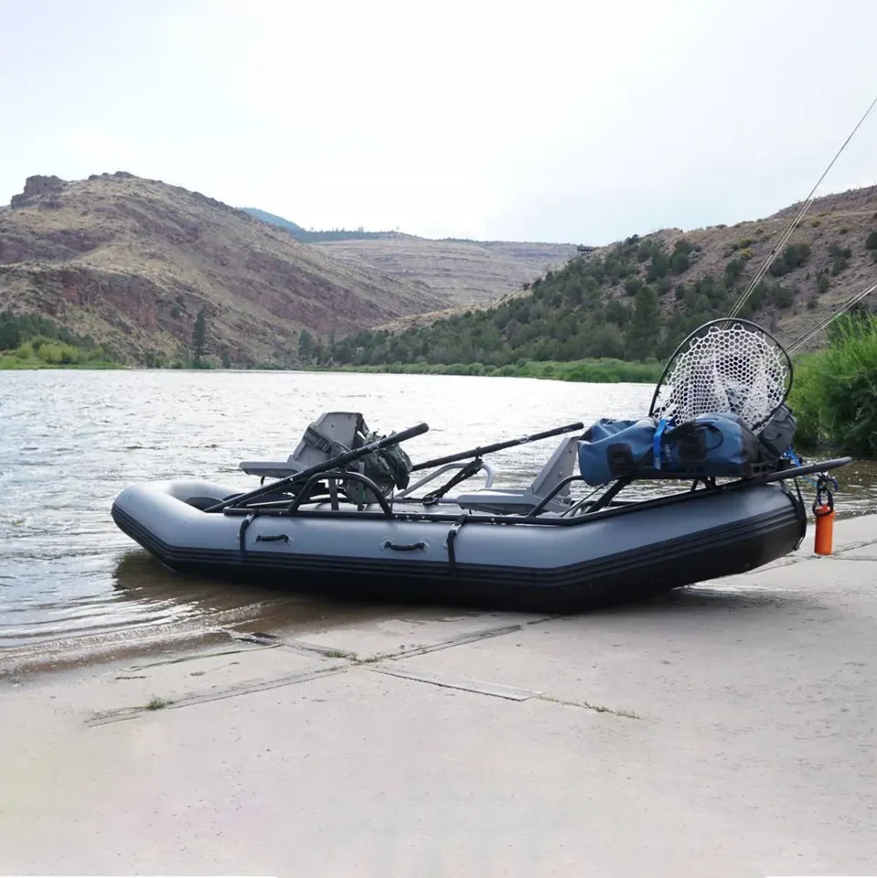 

High Quality Aluminum Floor PVC Pontoon Boat Inflatable Boat For Fishing