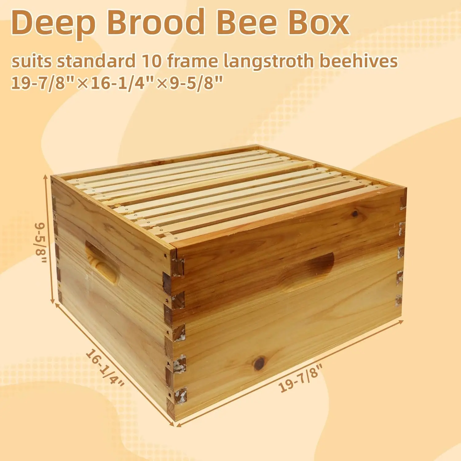 Free ShippingGold Stand 10 Fe Hive Swax Coated Includes Hivs And Foundations (2 Deep Boxes & 1 Medium Box)