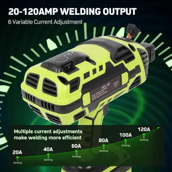 手持式焊接機 110V 便攜式焊接機,附IGBT逆變器,6檔可調電流,20-120安培弧焊槍 10 最佳銷售 焊接工具 - №3