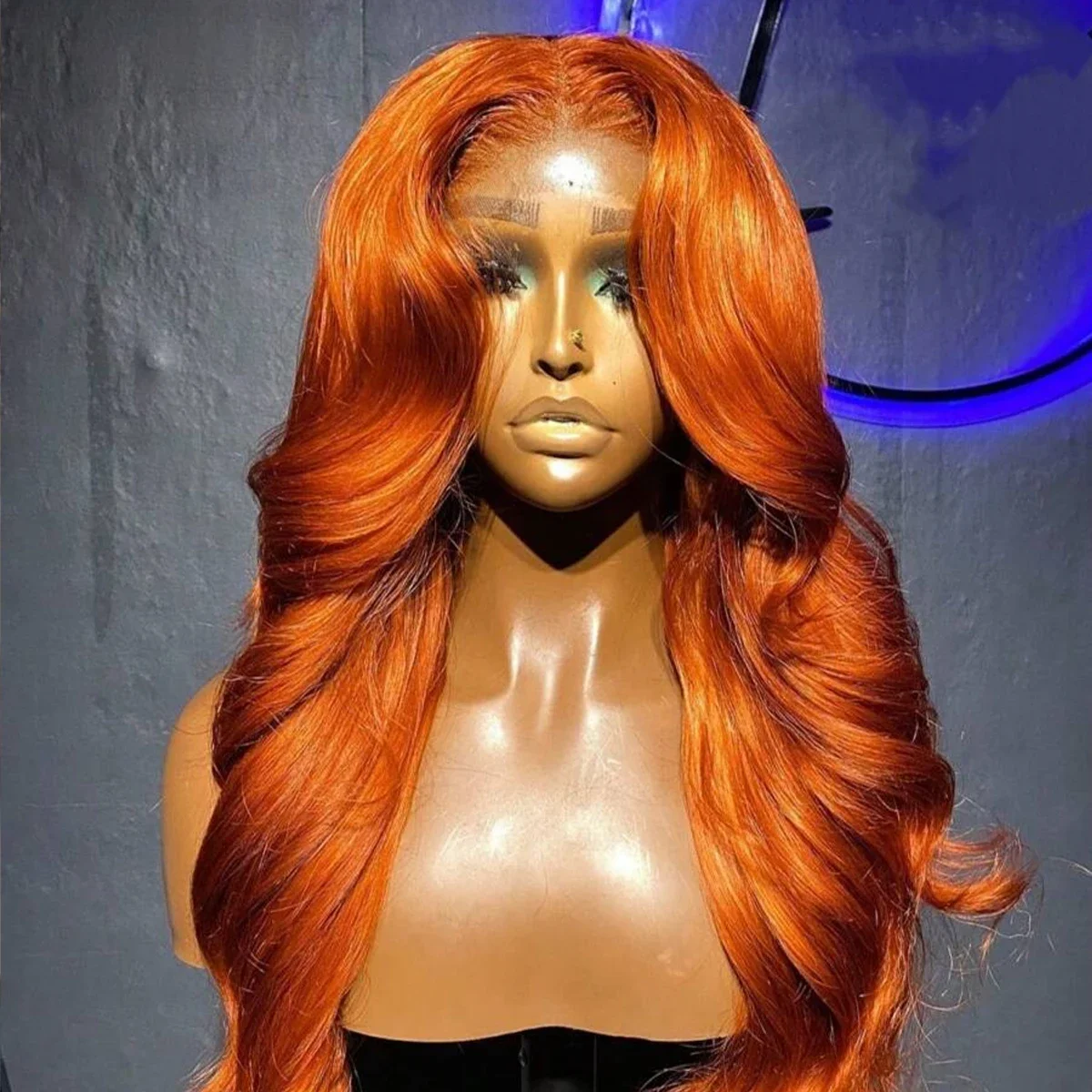 

Парик из натуральных волос Ginger Orange 13x6 Body Wave, 13x4 с кружевной передней частью, предварительно проработанный, для женщин, цветной, с кружевным фронтом
