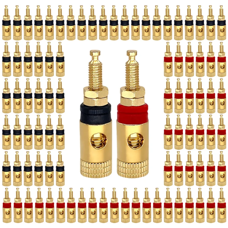 

8/40/200Pcs Gold-plated Copper Banana Socket Speaker Socket Audio Speaker Terminal Connector Binding Post Amplifier Cupper