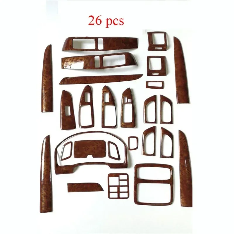 Wooden Interior Cover Trim Decoration For Toyota Land Cruiser 120 Prado FJ120 2003 4 5 6 7 2009 Car Styling Accessory