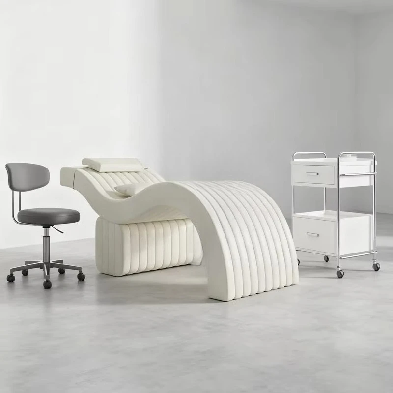 

Luxury beauty salon eyelash bed spa treatment bed health massage table curved eyelash extension bed