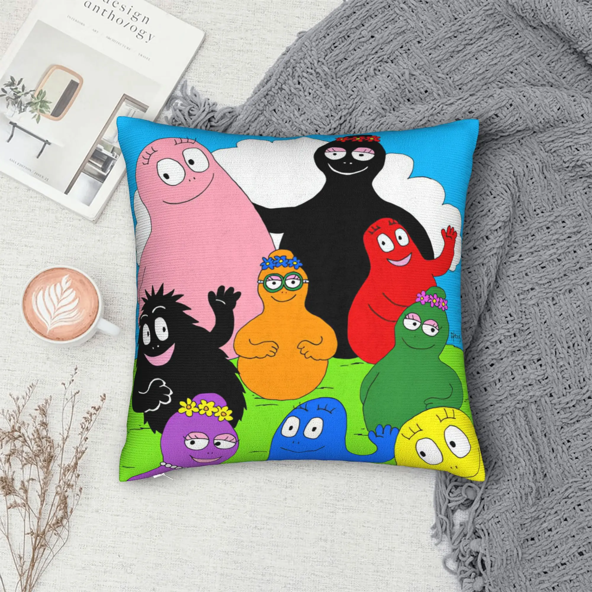 Barbapapa Barbamama Pillowcases  Morden Pillow Case For Couch Sofa Bedroom Graphic Pillow Cover