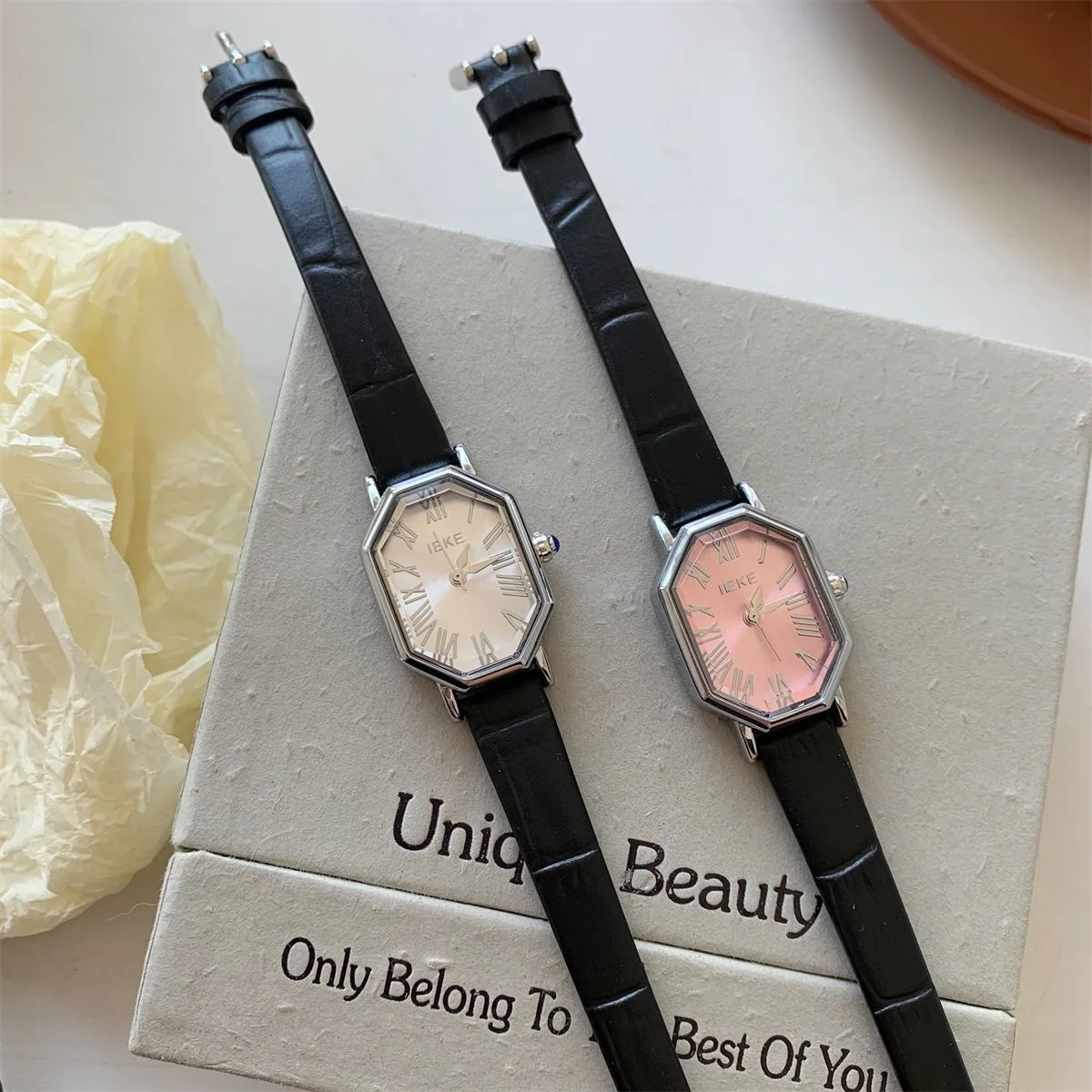 Women Quartz Watch Luxury Clock Fashion Elegant Rose Gold Sliver White Dial Vintage New Orologio Square Reloj Ladies Wristwatch