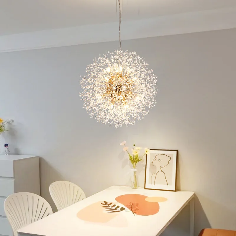 

Nordic bedroom light dandelion romantic creative living room crystal simple master bedroom firefly internet famous fireworks cei