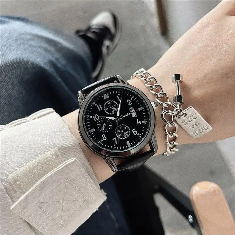 Small niche design watch men's watch high aesthetics simple teenage adult retro belt quartz watch