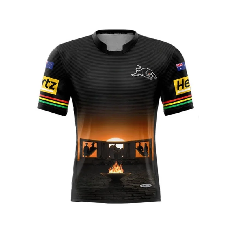 2026 Black Panthers Adult T-shirt Rugby Jersey Size S-5XL 
