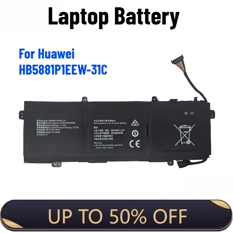 

For Huawei MateBook 14s 2021 HKD-W56 W76 Laptop Battery HB5881P1EEW-31C