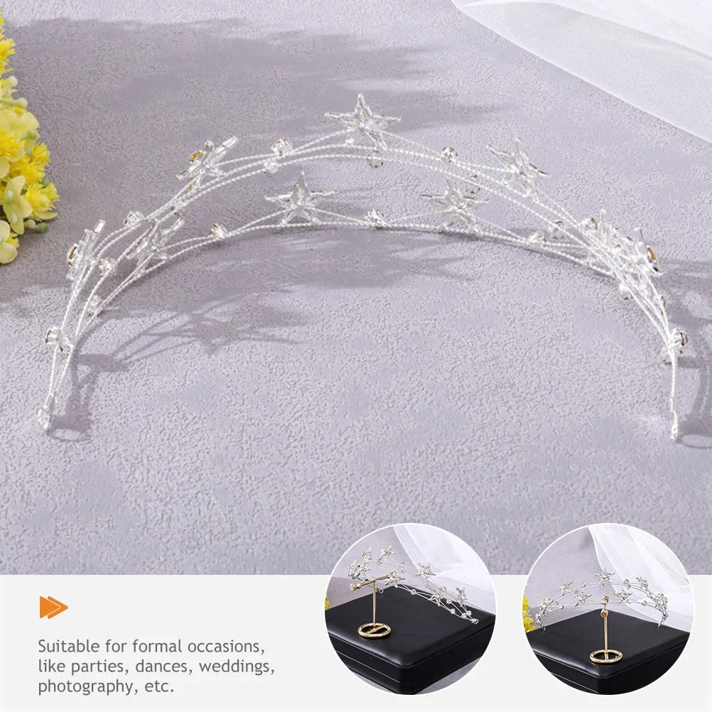 

Crystal Star Headband Bridal Hair Accessories Chic Tiara for Women Wedding Crowns Birthday Tiaras Bridesmaids Gifts