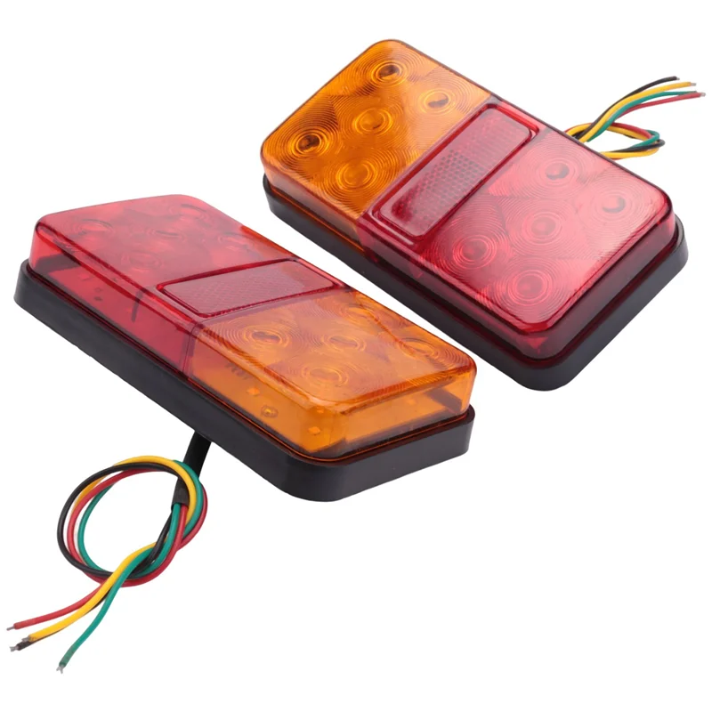 

2Pcs Car LED Trailer Tail Light 12V-80V Truck Side Light 10LED Truck Turn Signal Light For Truck Boat Pickup RV UTV