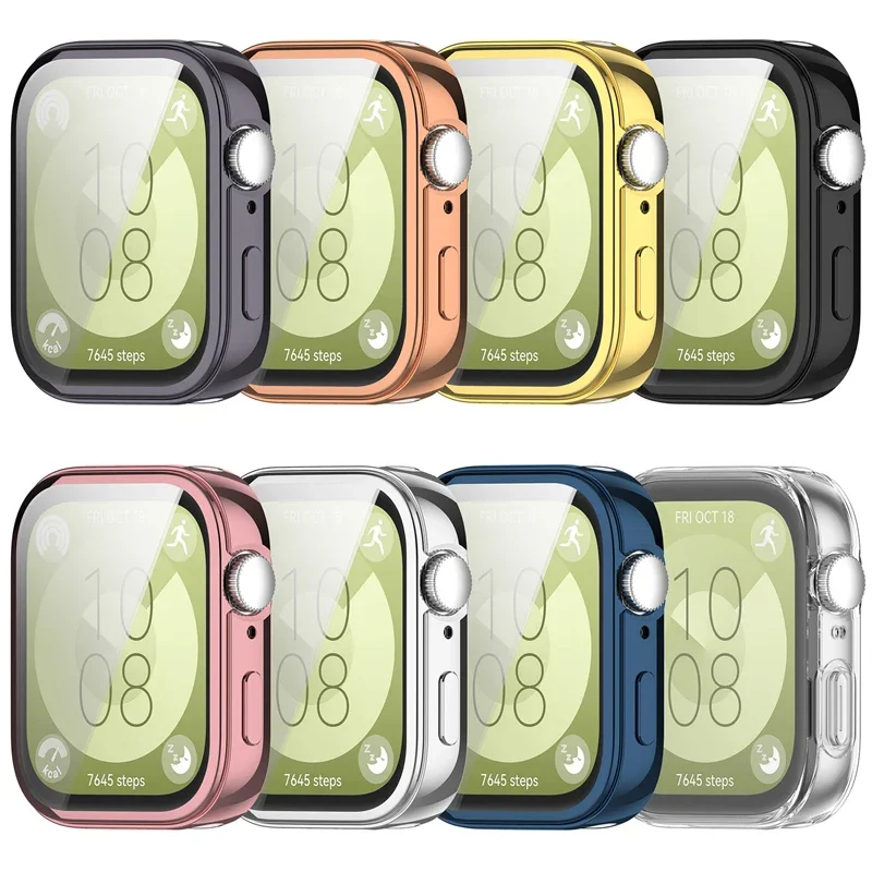 Fall Für Huawei Uhr Fit 3 Screen Protector Smart Uhr zubehör TPU Volle Bumper Rahmen Shell Galaxy Fit 3 Schutzhülle