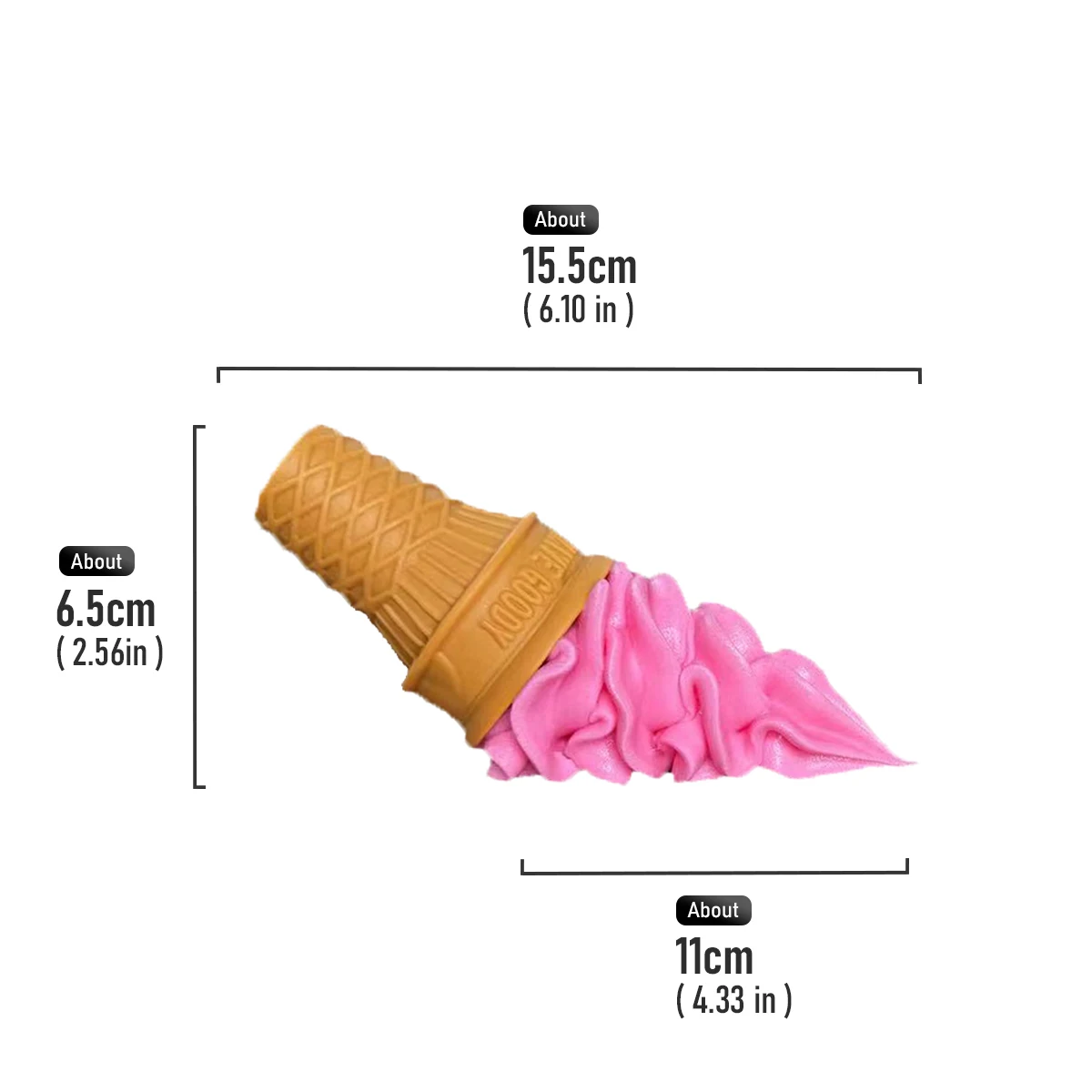 Simulation Crispy Ice Cream Model Realistic Artificial Food Model Fake Food Dessert Ice Cream Cone Photography Decorative Props