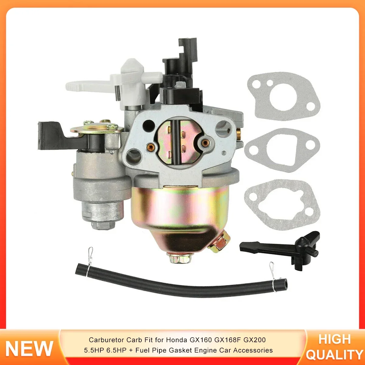 

Carburetor Carb Fit for Honda GX160 GX168F GX200 5.5HP 6.5HP + Fuel Pipe Gasket Engine Car Accessories