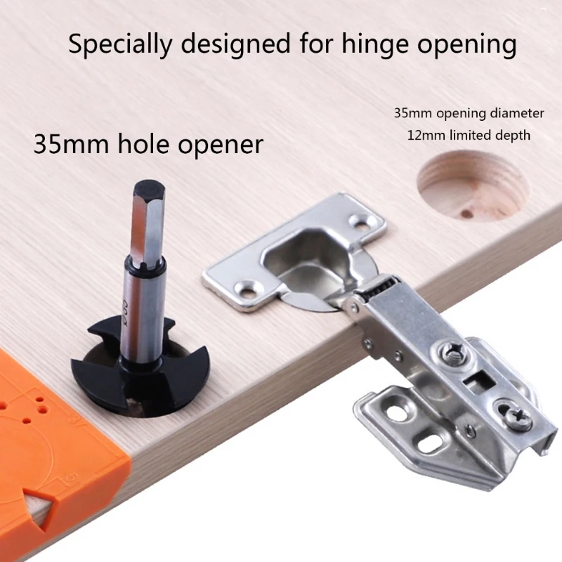 Woodworking Tools Forstner Drill Bit Kit Hole Saw Cutter Milling Opener 35mm Hinge Cutter Tools 12mm Depth S29 22 Dropship