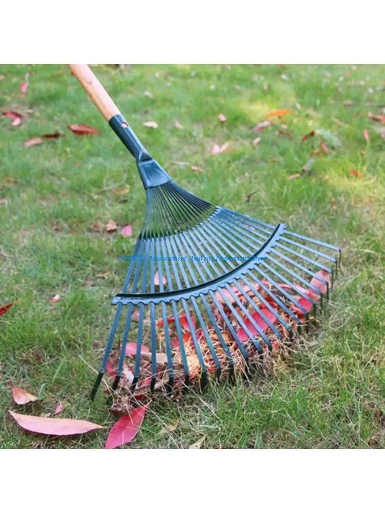 367D 22 Teeth Steel Fan Rake for Head Replacement for Garden Lawns Patio & Yards Leav