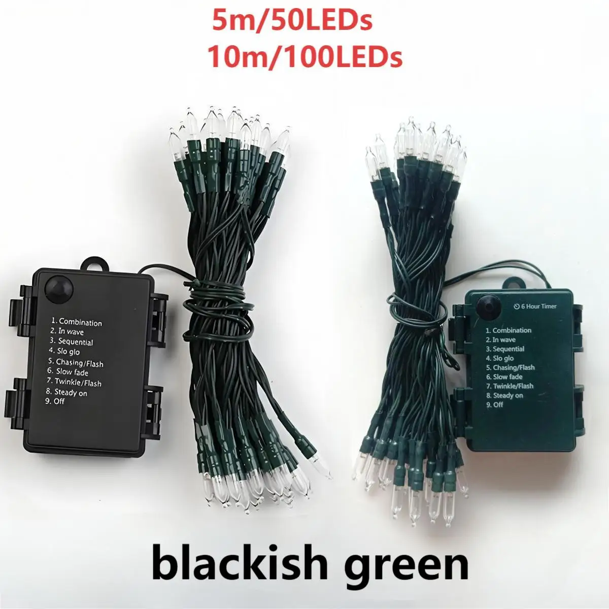 Christmas Decorations Led String Lights Fairy Lights-8 Functions Battery Powered Convenient Decoration, Waterproof Battery Box Indoor and Outdoor Decoration