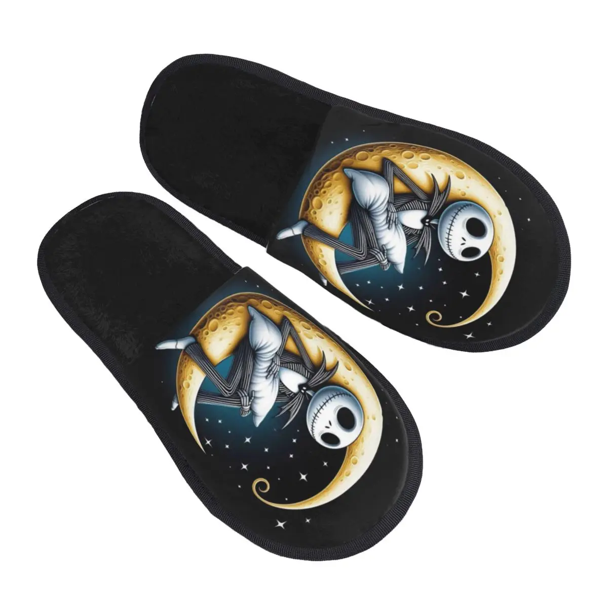 

Изготовленный на заказ Джек Скеллингтон 2/5000 Женские домашние тапочки Moon Guest для спа