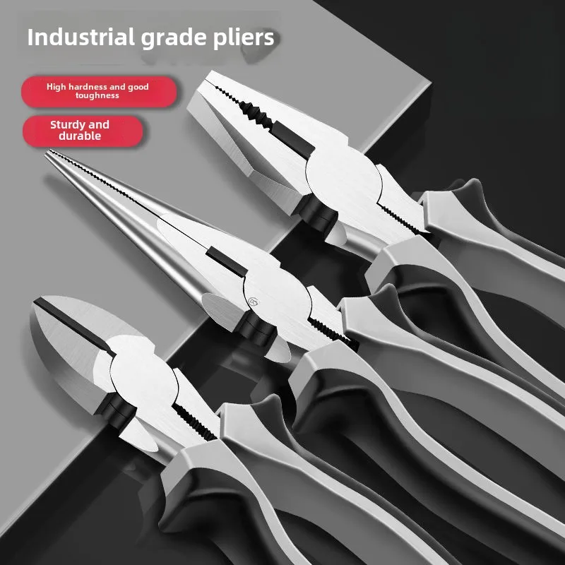 

BIESUO Wire Cutters Imported Industrial Grade Small Needle-nose Pliers Vise Million Multi-functional Household Set