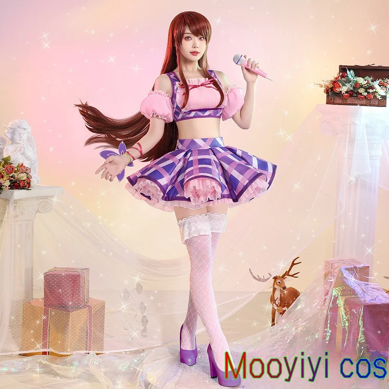 

Aikatsu shibuki ran Cosplay costume Halloween Christmas Role Playing Party Comic 2024 New Mooyiyi cos S-L skirt