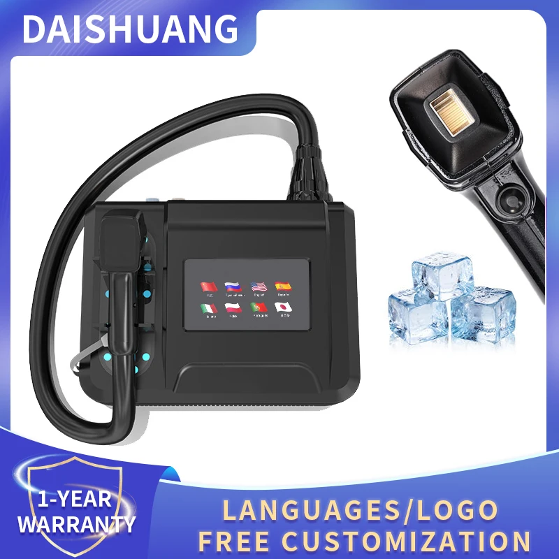 

2025 Портативный удобный в переноске лазер 808 нм 8 дополнительных языков Прохладная машина для удаления волос с диодными лазерными машинами для удаления волос