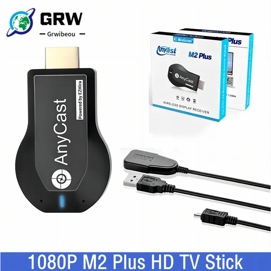 

1080P M2 Plus HDMI-compatble TV Stick WIFI Display TV Dongle Receiver Anycast DLNA Share Screen For IOS Android Miracast Airplay