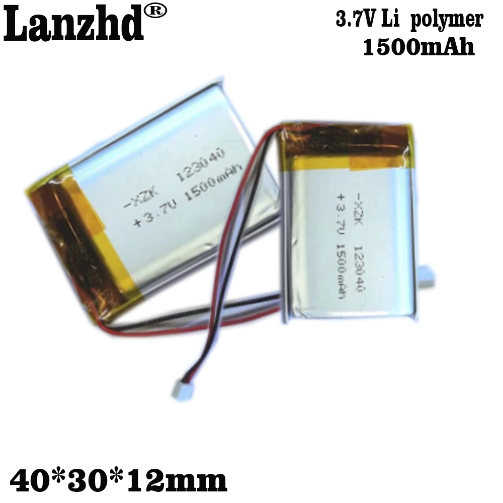 

3.7V 1500 mAh Polymer Li Lipo Battery 123040 For GPS Driving Recorder LED Light DashCam Bluetooth Speaker 3C Digital Products