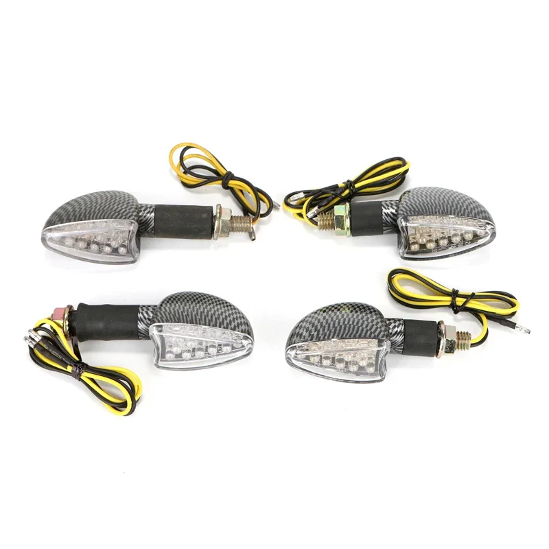 4 Pcs Universal Motorcycle Turn Signals Light Taillight Flexible 12LED Indicators Blinkers Flashers for Honda GROM MSX125 MT-09