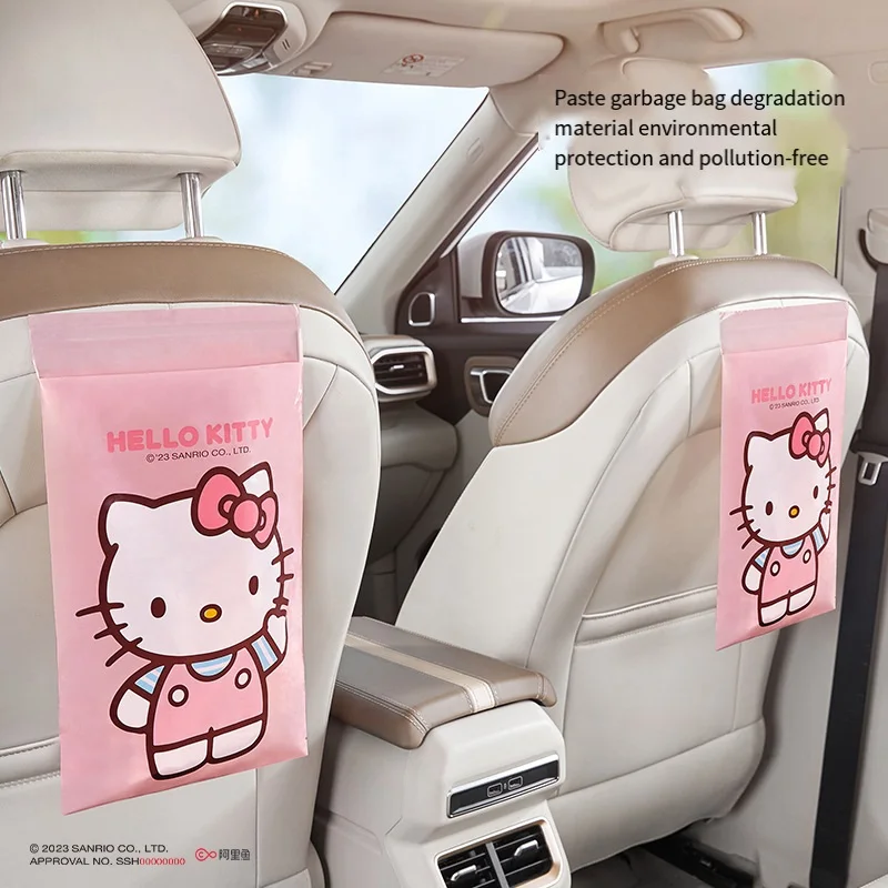 

Sanrio Hello Kitty Car Garbage Bag Garbage Can Cleaning Bag Sticky Storage Bag Universal Water Proof High Capacity New 2024 Hot