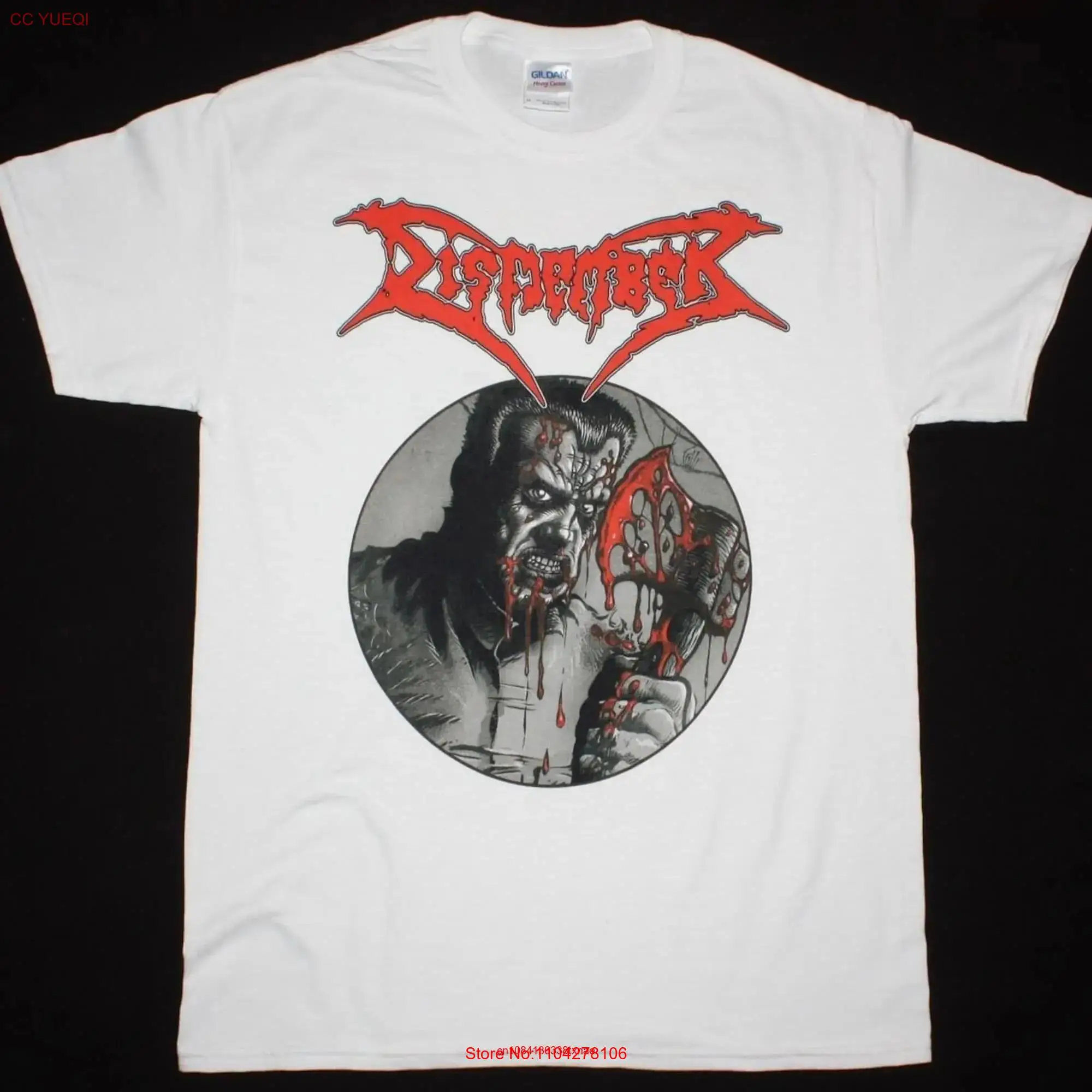 Dismember Skin Her Alive White T shirt Death Metal Benediction Bolt Thrower Men's Size USA long or short sleeves