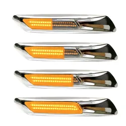 [ Wire ] or Led Dynamic Amber Flashing LED Side Marker Light For BMW 5 Series F10 F11 F18 GT F07 528i 535i 550i 2011 2012-2017