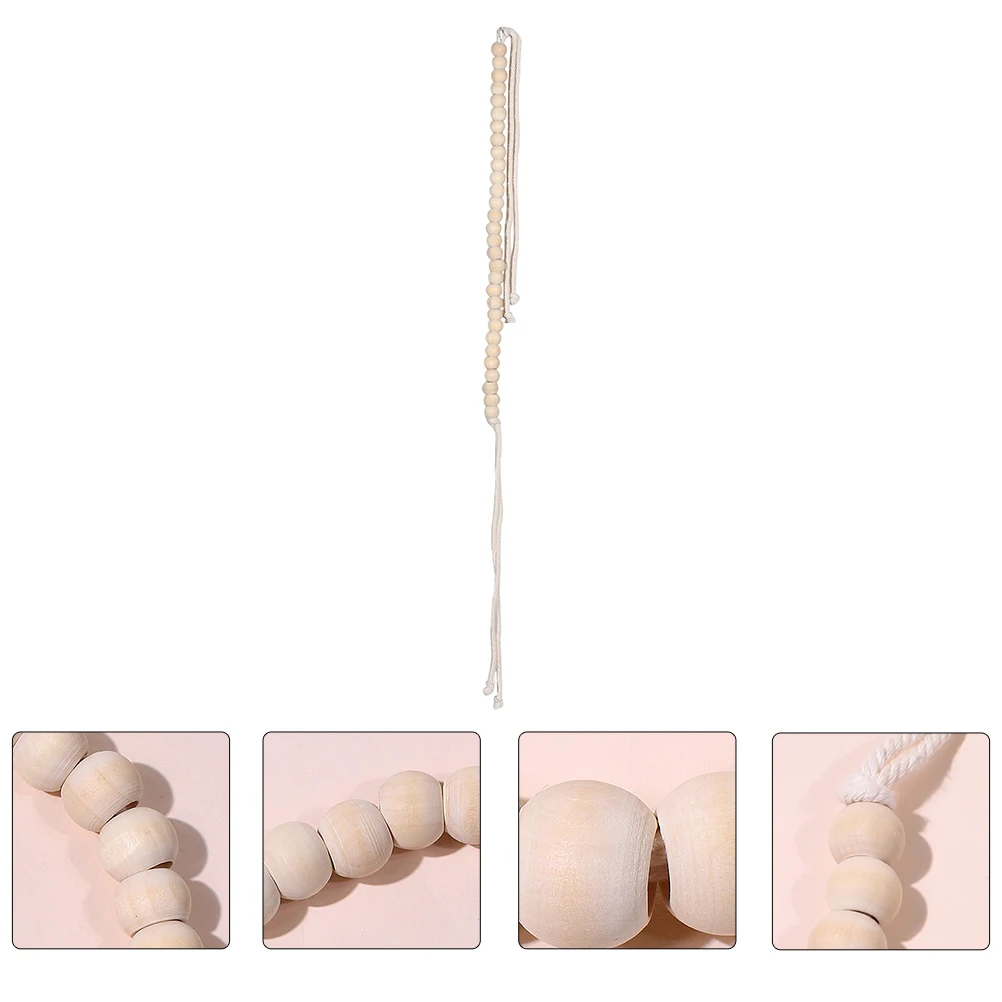 

2pcs Creative Wood Beaded Curtain Tieback Decorative Practical Strap Door Wall Hanging Household Fixing Rope Stylish Tiebacks