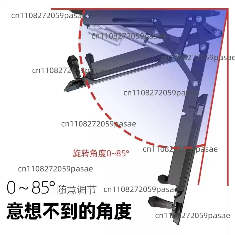 TV Motorized Flip Stand with Remote-Controlled Height Adjustment, Folding, Rotating, and Concealable Ceiling Mount