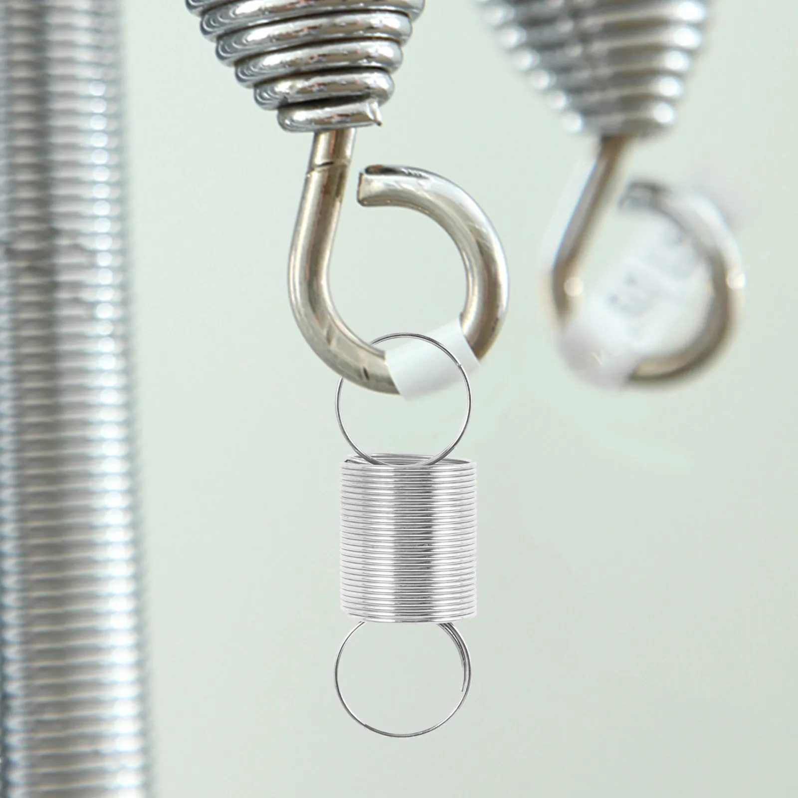 

2Pcs Tension Spring Testing Kit for Physics Experiments Stainless Steel Extension Springs with Dual Rings Small Scale