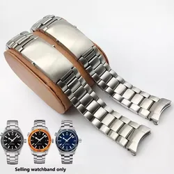 316L Stainless Steel Watch Strap For Omega 007 Seamaster speedmaster planet ocean Sports watchband Bracelet 20mm 22mm