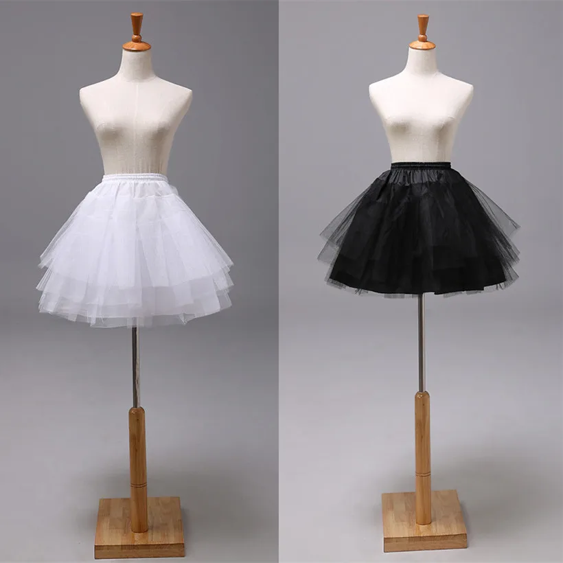 22/35/45cm Petticoat Underskirt Short Boneless Skirt Support Wedding Dress Braces Lolita Petticoat Ballet Rockabilly Crinoline