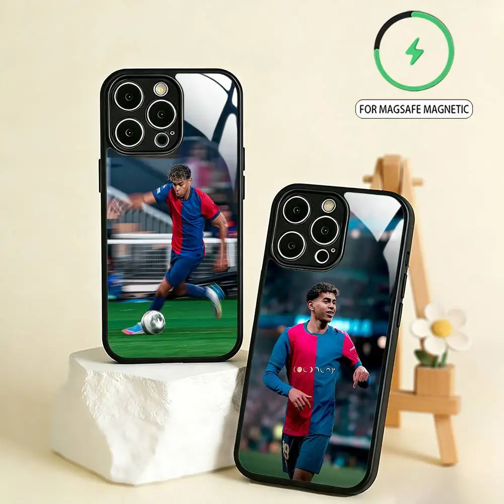 

Young Prodigy 19 L-Lamine Yamal Phone Case For iPhone17,16,15,14,13,12,11 Plus,Pro Max Magnetic For Magsafe Wireless Charging